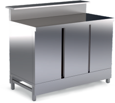 Barthekenmodul – Banco Bar Front – Höhe 106 cm / Tiefe 60 cm / neutral von ArtSteel