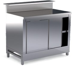 Barthekenmodul – Banco Bar Front – Höhe 106 cm / Tiefe 70 cm / offen-neutral von ArtSteel