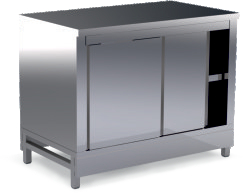 Barthekenmodul – Banco Bar Back – neutral mit Arbeitsplatte von ArtSteel