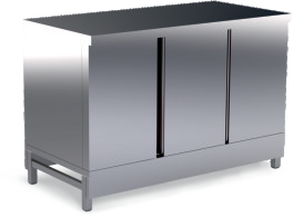 Barthekenmodul – Banco Bar Back – neutral mit Arbeitsplatte von ArtSteel