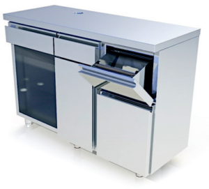 Edelstahl-Schrank – POSTO CAFE Spezialtheke von ArtSteel