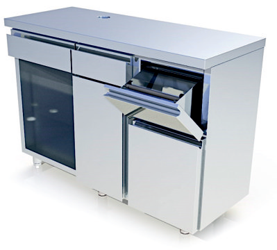 Edelstahl-Schrank – POSTO CAFE Spezialtheke von ArtSteel