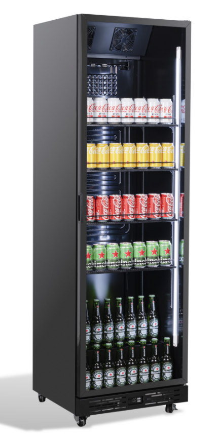 KÜHLSCHRANK 1 GLASTÜR SCHWARZ NAP-360 – Bild 3