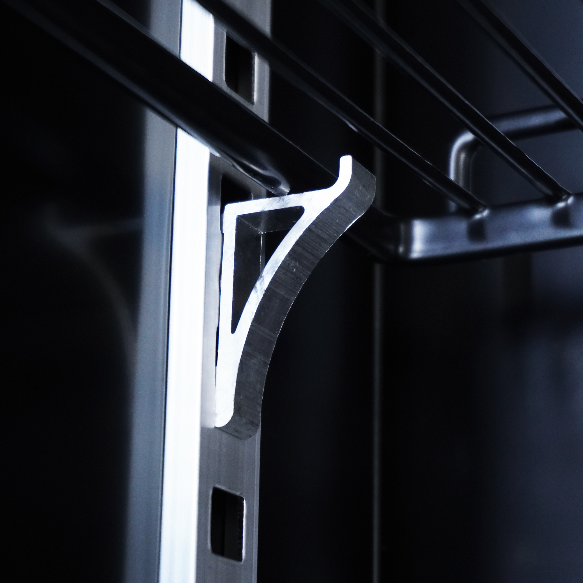 KÜHLSCHRANK 2 GLASTÜREN SCHWARZ NAP-850 – Bild 4