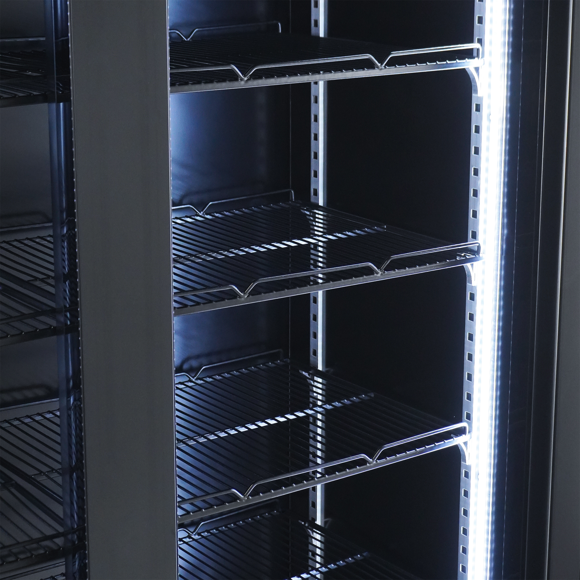KÜHLSCHRANK 2 GLASTÜREN SCHWARZ NAP-850 – Bild 5