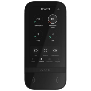 Ajax Systems KeyPad TouchScreen Jeweller Schwarz