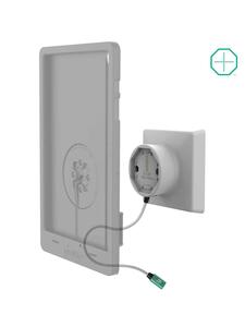 RAM Mounts GDS Uni-Conn Powered Wall Dock with USB-C Connection - Magnetic - VESA 75x75 & 100x100 mm - Light Gray
