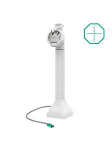 RAM Mounts GDS Uni-Conn Stand-Dockingstation (14 Zoll) - Rückseitige Pogo-Pins - Dreh-& Schwenkbar - USB-C-Anschluss - Hellgrau
