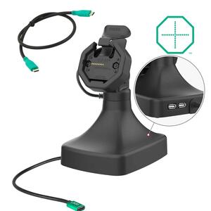 RAM Mounts GDS Uni-Conn Stand-Dockingstation - Dreh- & Schwenkbar - USB-C- & Dual USB-A-Anschluss - Rückseitige Pogo-Pads