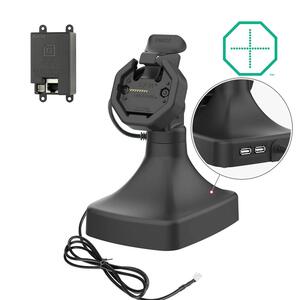 RAM Mounts GDS Uni-Conn Stand-Dockingstation - Dreh- & Schwenkbar - RJ45-Anschluss & Dual USB-A - PoE (Power over Ethernet) - Rückseitige Pogo-Pads