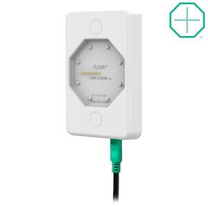 RAM Mounts GDS Uni-Conn Powered Wall Dock with USB-C Connection - Magnetic - Light Gray