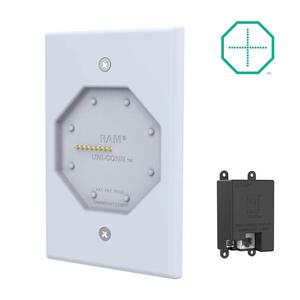 RAM Mounts GDS® Uni-Conn™ Powered Low Profile Wall Dock with PoE - light gray