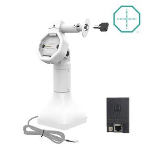 RAM Mounts GDS Uni-Conn Stand-Ladestation (7 Zoll) - Dreh- & Schwenkbar - abschliebar (Schlüssel) - mit PoE - hellgrau