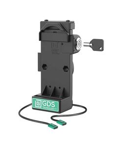 RAM Mounts GDS Uni-Conn Sprunggefederte Ladestation mit Schlüsselverriegelung - 2-Lochmuster AMPS - USB-C & USB-C-Anschluss - Schrauben-Set