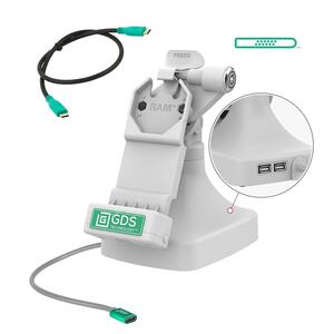 RAM Mounts GDS Uni-Conn Stand-Dockingstation mit Schlüsselverriegelung (Rechts) - Dreh- & Schwenkbar - USB-C & Dual USB-A-Anschluss - Grau