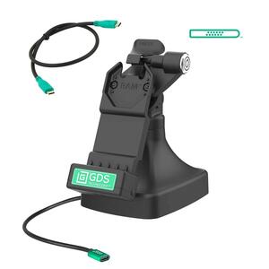 RAM Mounts GDS Uni-Conn Stand-Dockingstation mit Schlüsselverriegelung (Rechts) - Dreh- & Schwenkbar - USB-C-Anschluss