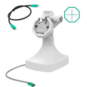 RAM Mounts GDS Uni-Conn Stand-Dockingstation mit Schlüsselverriegelung (Rechts) - Dreh- & Schwenkbar - USB-C-Anschluss - Rückseitige Pogo-Pads - Grau