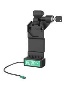 RAM Mounts GDS Uni-Conn Ladestation mit Schlüsselverriegelung (Rechts) - 2-Lochmuster AMPS - USB-C-Anschluss - Schrauben-Set