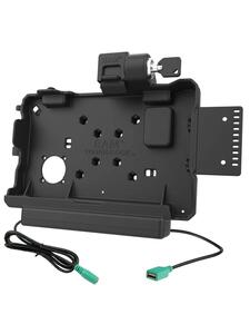 RAM Mounts Form-Fit Halteschale (Schlüsselverriegelung) für Getac ZX80 Rugged Tablet - 5.5 mm DC & USB-A-Anschluss