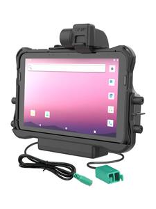 RAM Mounts Form-Fit Halteschale (Schnappverschluss) für Honeywell ScanPal EDA10A Tablet in OEM-Schutzhülle - 5.5 mm DC & Dual USB-A-Anschluss