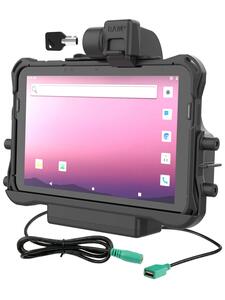 RAM Mounts Form-Fit Halteschale (Schlüsselverriegelung) für Honeywell ScanPal EDA10A Tablet in OEM-Schutzhülle - 5.5 mm DC & USB-A-Anschluss