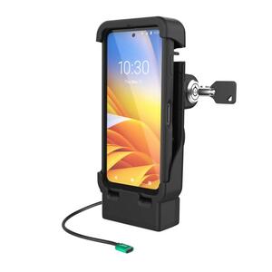 RAM Mounts Ladehalteschale (Schlüsselverriegelung) für Zebra EM45 - mit oder ohne Rugged Schutzhülle - 2-Loch AMPS - USB-C-Anschluss