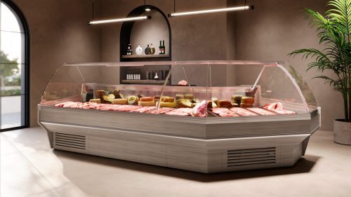 Elegante Delikatessentheke für Feinkost und Fleischwaren